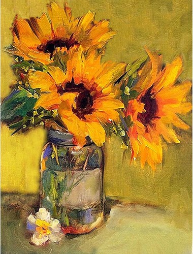 Paint numbers sunflower set - paint,