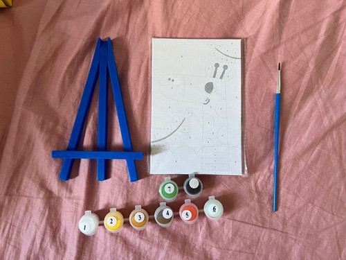 Kids paint numbers - kit, cute
