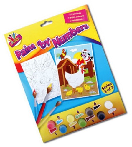 Paint numbers set for - by, kids