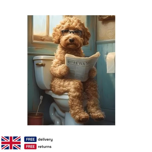 Dog newspaper paint numbers - dog,