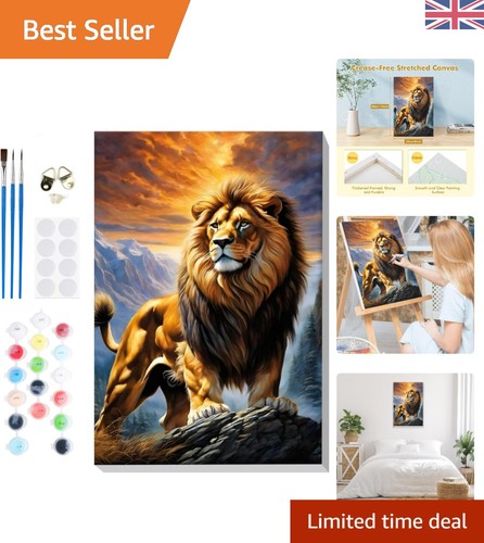 Diy lion paint numbers - numbers, set